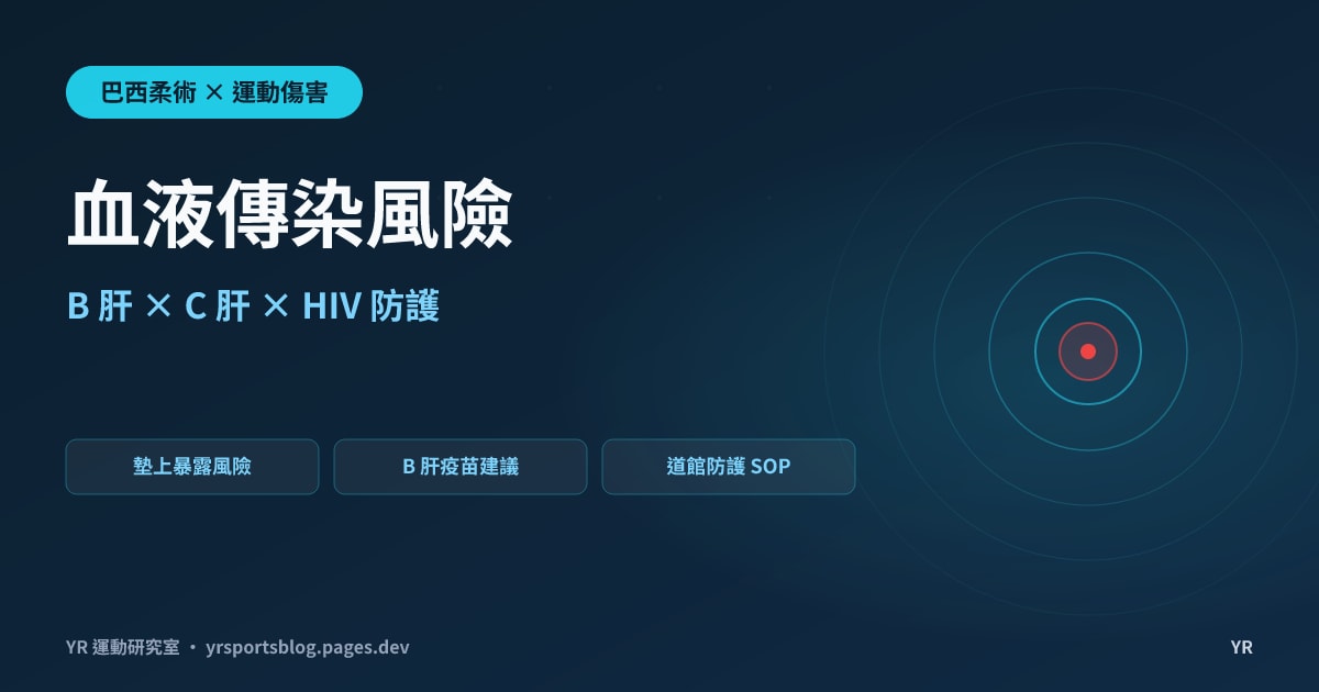 不小心抓到對手的傷口血跡？巴柔人都該懂的 BJJ 血液傳染病傳播機制、潛伏性 B 肝與道館防護指南