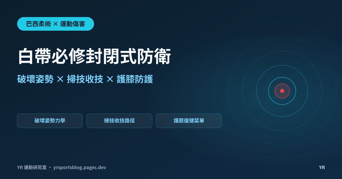 白帶最先學、黑帶還在用的 Closed Guard：封閉式防衛破壞姿勢力學、掃技收技路徑與護膝菜單