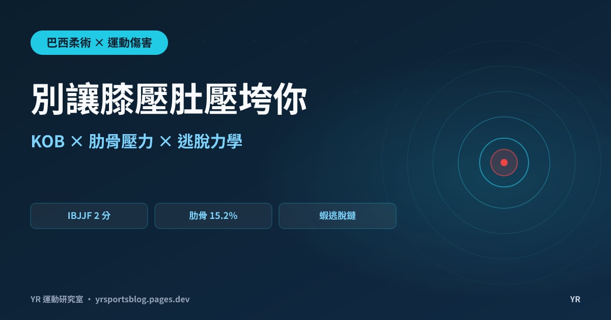 解密膝壓肚（KOB）破壞力：肋骨壓迫風險、呼吸限制機制與蝦逃脫的鏡像防護指南