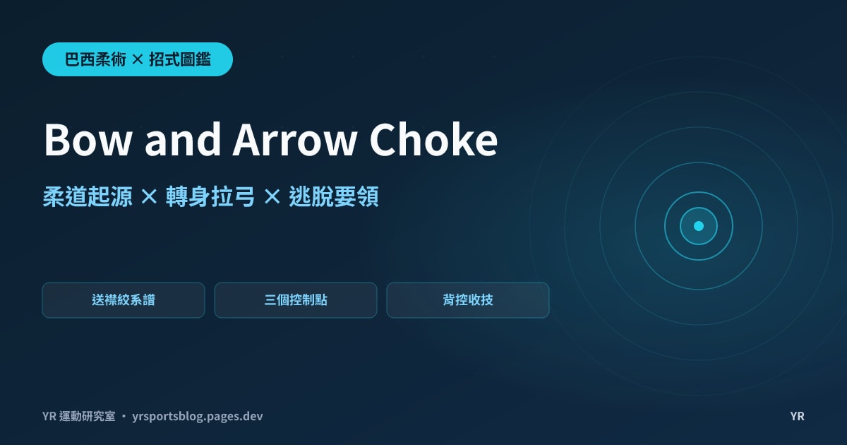 Bow and Arrow Choke 為什麼像拉弓?柔道送襟絞到背後收技的握法、時機與逃脫完全拆解
