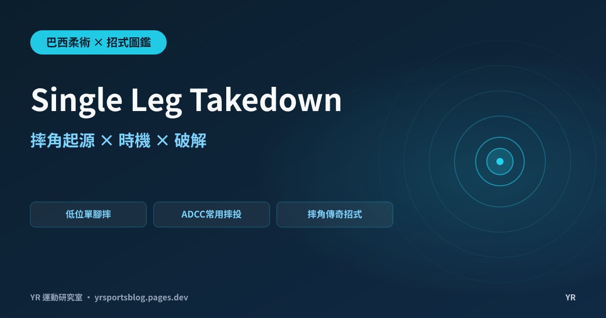 為什麼柔術比賽最愛用這招摔?Single Leg Takedown 摔角起源、時機與破解完全解析