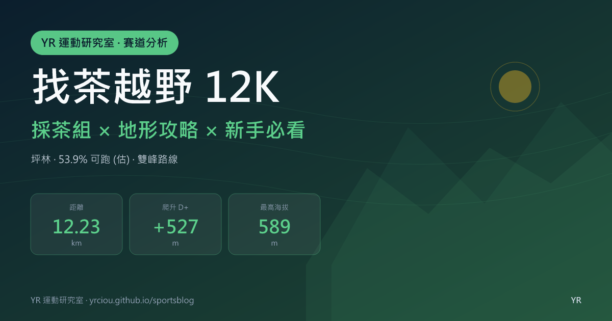 找茶越野 12K 採茶組賽道剖析：新手必看的地形攻略與配速建議